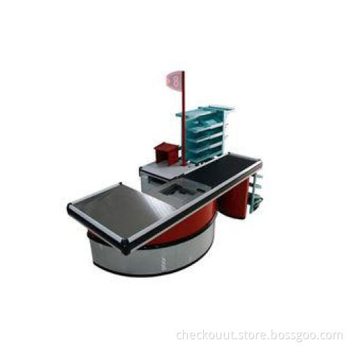 Commercial Hypermarket / Supermarket Checkout Counter With